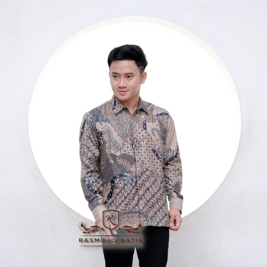 Kemeja Batik Lapis Furing Premium Terbaru motif albar hijau