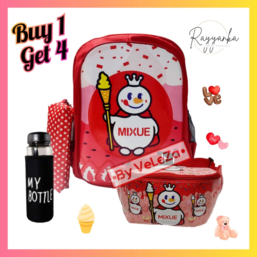 Tas Ransel Anak Perempuan Tk Paud Sd 1ce Mixuue Gratis Botol Minum Lucu