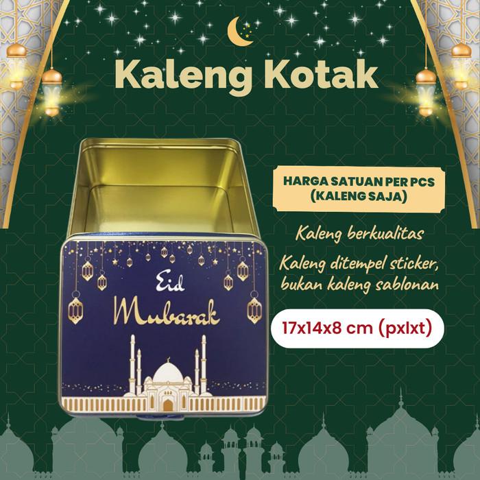 

Kotak Lebaran Toples Kaleng Idul Fitri 17X14X8Cm Navy Gold Hapunni 094