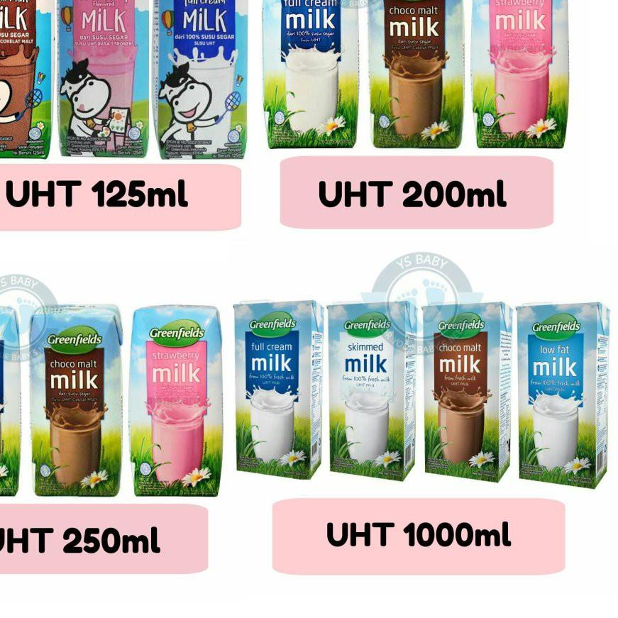 

❉ UHT Greenfields 200ml Perkarton isi 24 Greenfield ☚