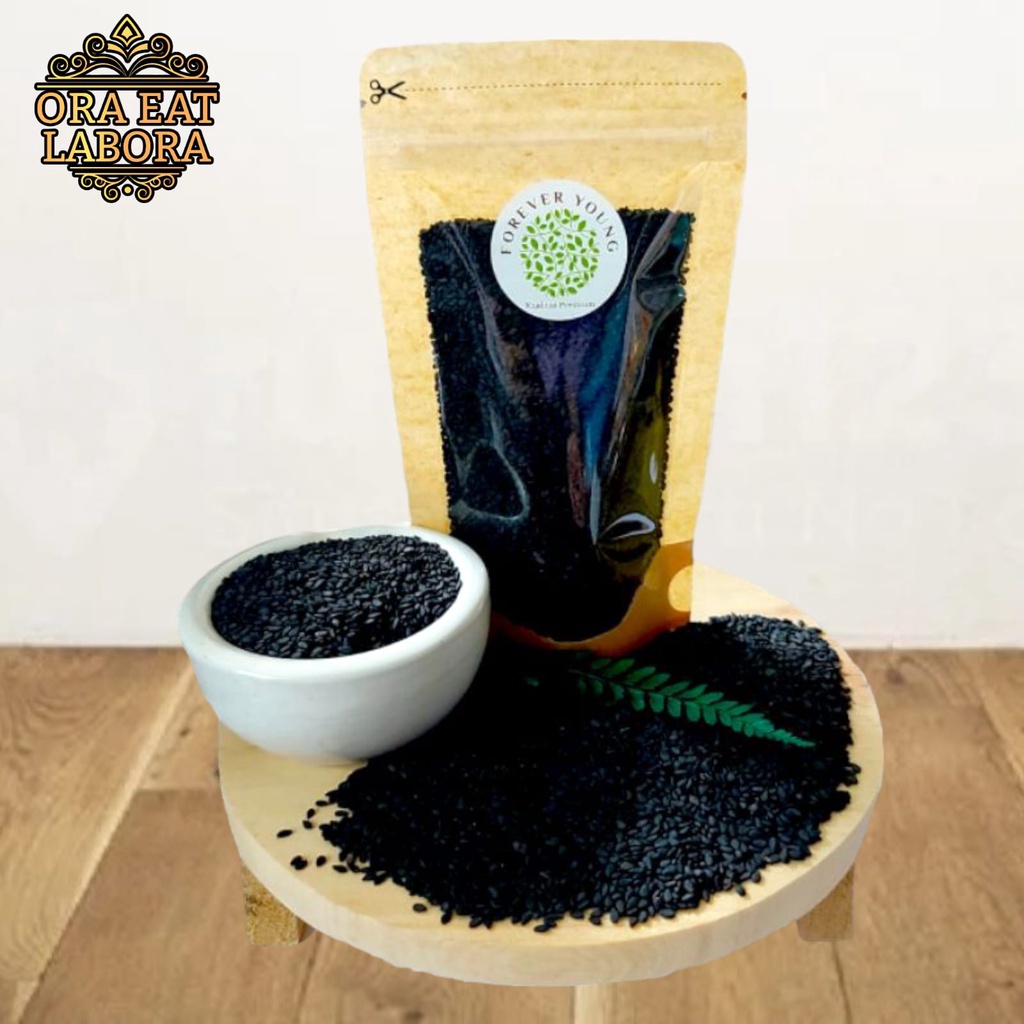 

Superfood Natural Black Sesame Wijen Hitam Organik Kualitas Premium - Ora Eat Labora