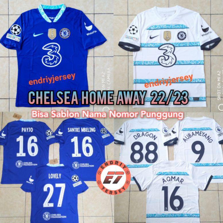 MEN SALE JERSEY CHELSEA HOME CHELSEA AWAY 2022/23 (BISA SABLON NAMA NOMOR) .,.,.,.,