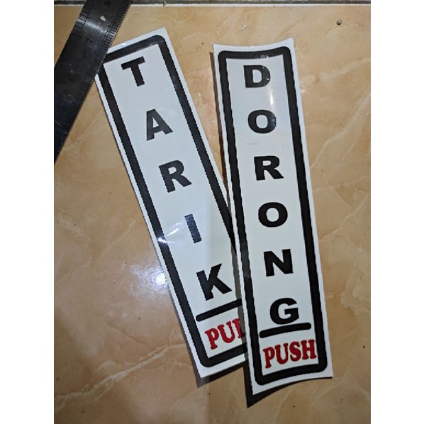 

Akrilik / Stiker Vinyl Tarik Dorong Pintu Putih