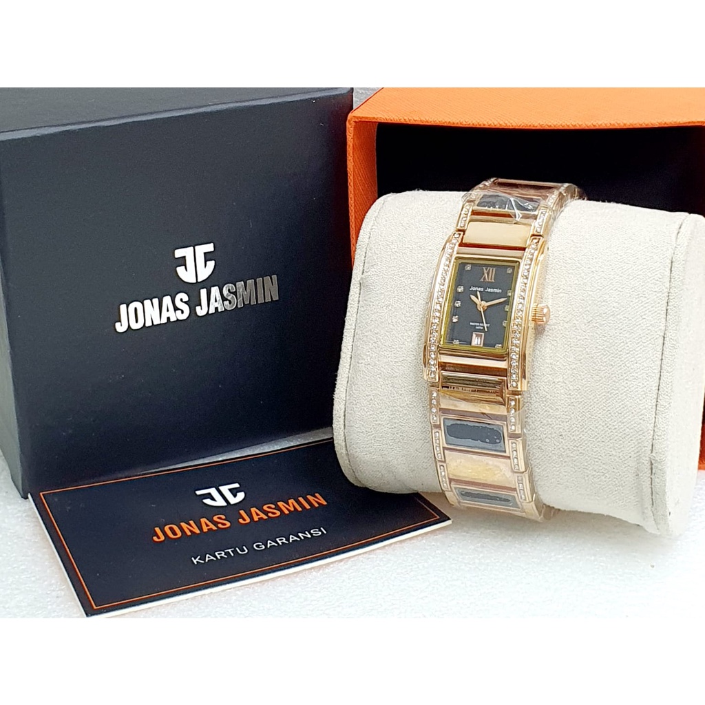 BEST SELLER JAM TANGAN WANITA JONAS JASMIN 2052 ORIGINAL I115 TALI RANTAI TANGGAL AKTIF DM 2.5 FREE BOX &amp; BATERAI || JAM TANGAN FASHION WANITA JAM TANGAN CEWEK MURAH