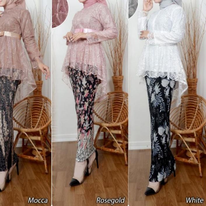 ♘ ADE> STELAN BLOUSE TIARA - KEBAYA BLOUSE AURORA TULLE - STELAN KEBAYA PESTA CANTIK - KEBAYA WISUDA