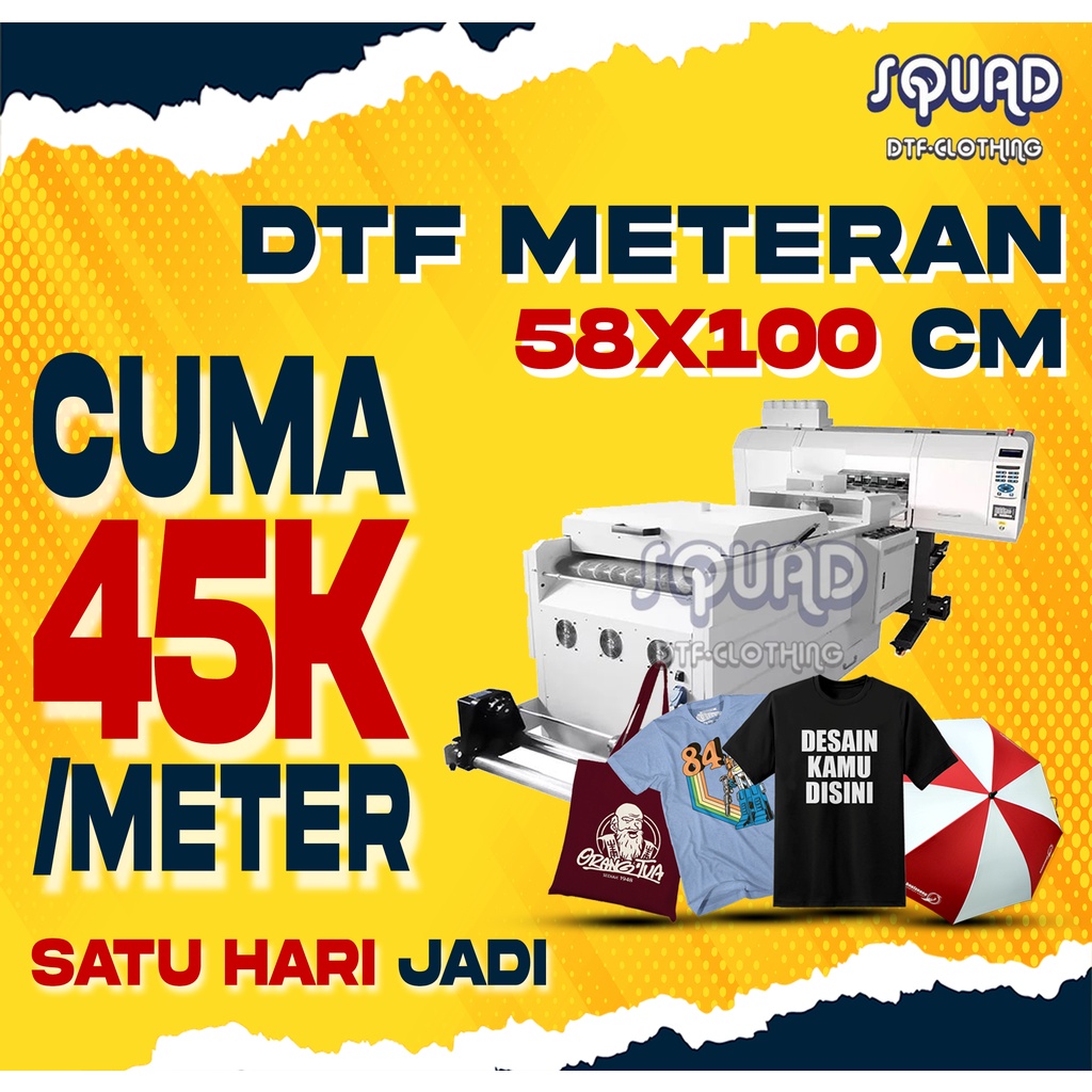 JASA CETAK PRINT SABLON DTF METERAN / PRINT DTF CUSTOM / SABLON DTF SIAP PRESS / SABLON SETRIKA