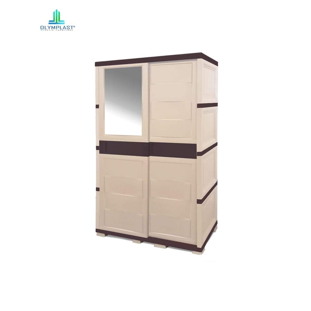 OTC 2 Pintu Slide Modern/Clasic Lemari Plastik Olymplast Pintu Sliding Khusus Intant