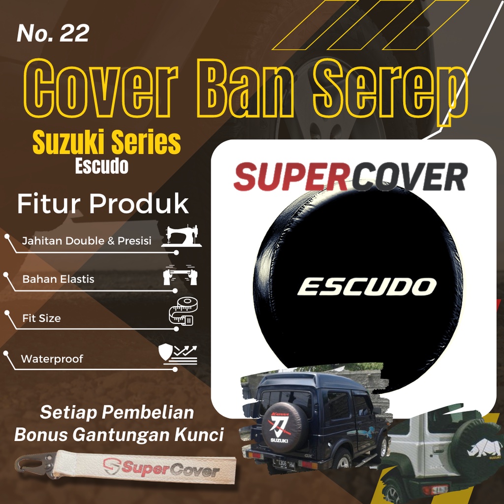 Sarung Ban Serep Suzuki Escudo Cover Ban Serep Kulit Sintetis Suzuki Escudo 22 Penutup Pelindung Sel