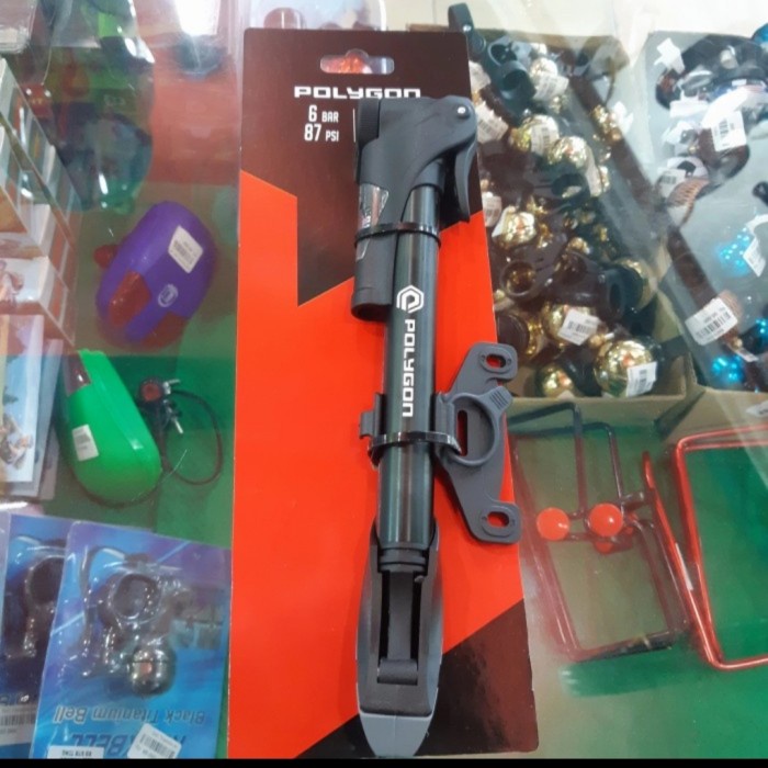 Terlaris Pump Polygon Pompa Angin Ban Sepeda Portable Alloy Smart Head 87 Psi 6 Bar