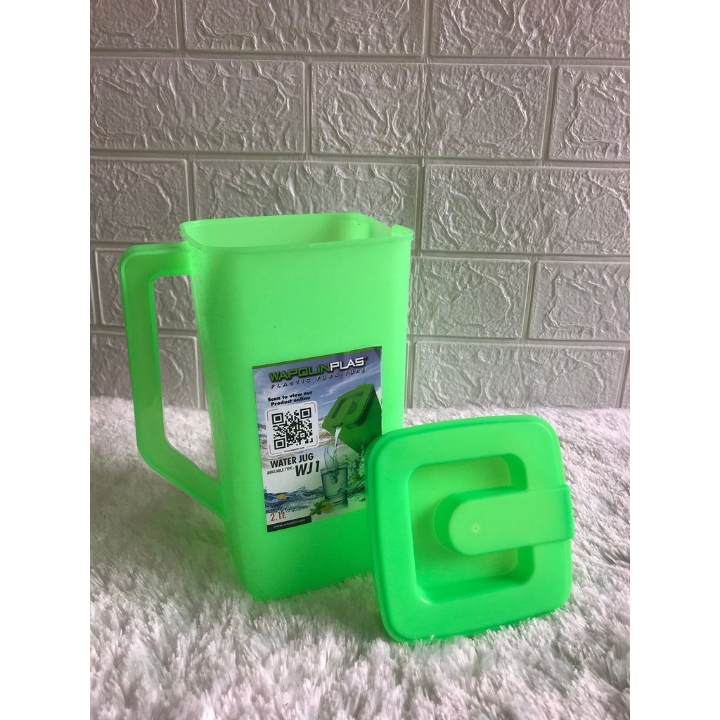 Teko Air Minum Merek Wapolin Plas Bahan Plastik Berkualitas 2.1 liter