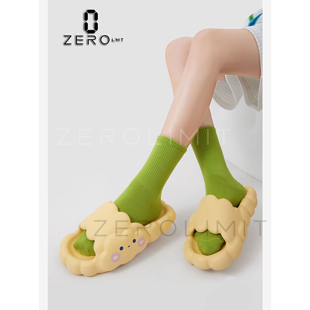 Zerolimit - Sandal Slip On Awan Wanita Lucu Sendal Slipper Jelly Cewek Korean Style Sandal Selop Wanita Terbaru