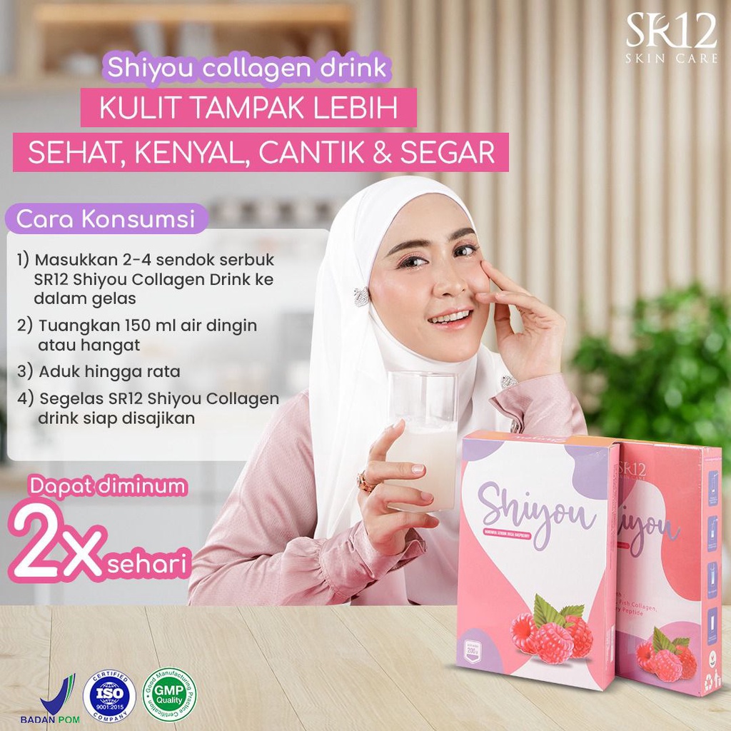 SHIYOU COLLAGEN SR12 / MINUMAN KOLAGEN PEMUTIH KULIT / COLLAGEN DRINK BPOM / SUPLEMEN KECANTIKAN &amp; KESEHATAN