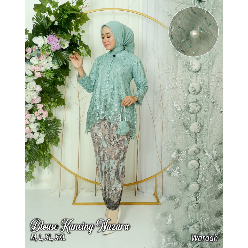 Kebaya tunik brukat busui Kebaya akad pernikahan