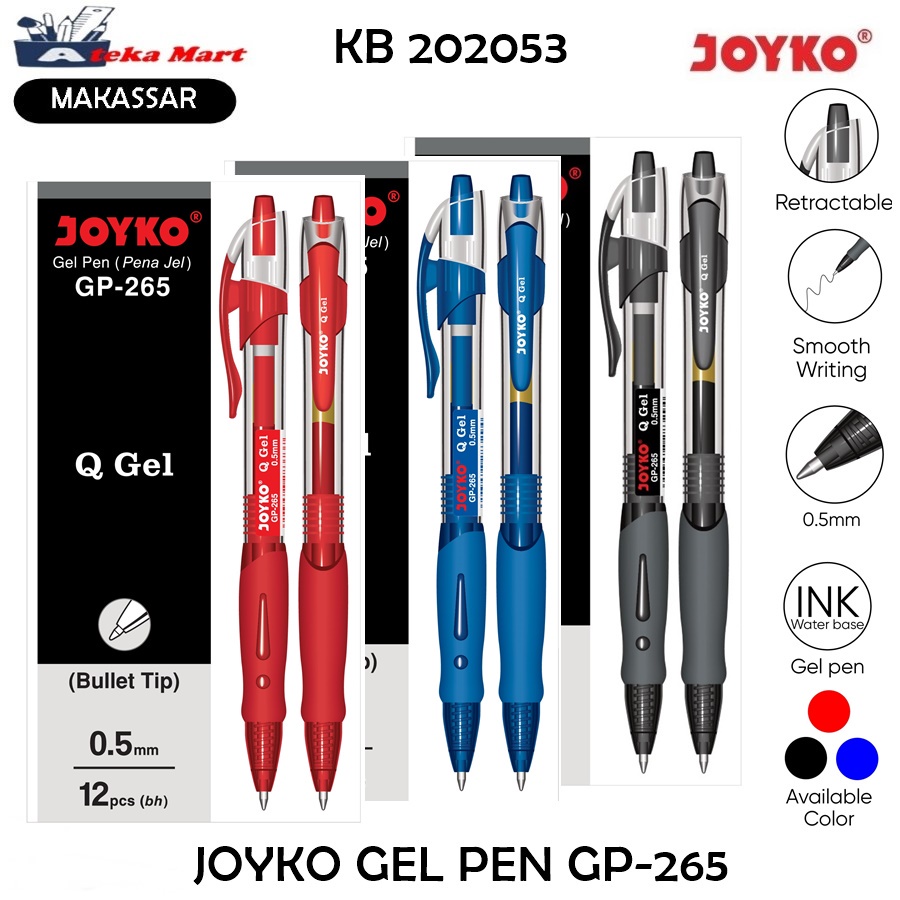 

[BOX/12PCS] JOYKO GEL PEN GP-265 Q GEL GP-265NT