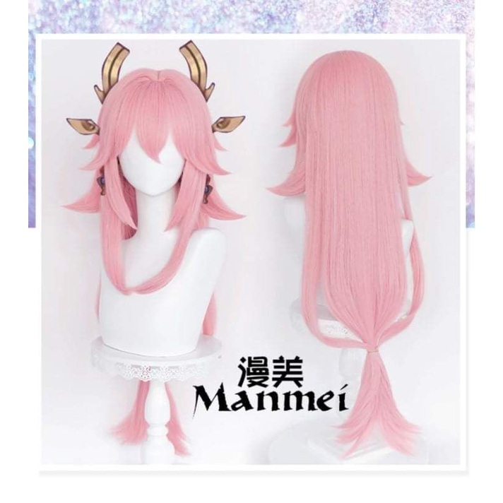✨ READY ✨ Manmei - Yae Miko Genshin Impact Wig Cosplay