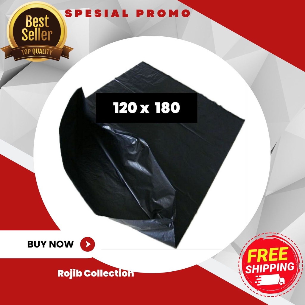 Plastik sampah besar ukuran 120x180 / plastik hitam / plastik sampah jumbo / plastik sampah besar