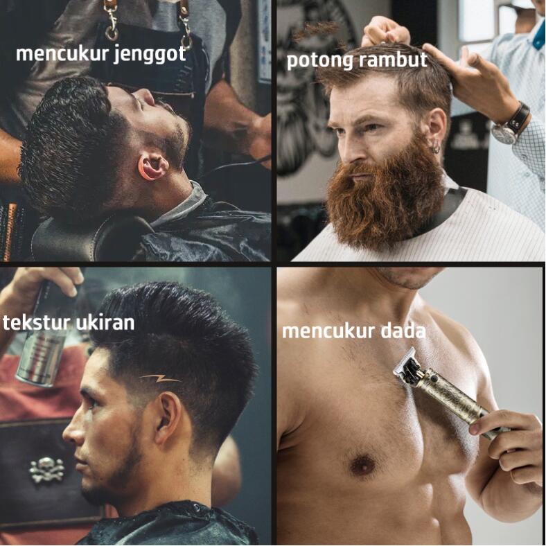 K-ONE Alat Cukur Rambut yang dapat diisi ulang Pemotong rambut Profesional Elektrik Hair Clipper Alat Potong Rambut Cliper Rambut