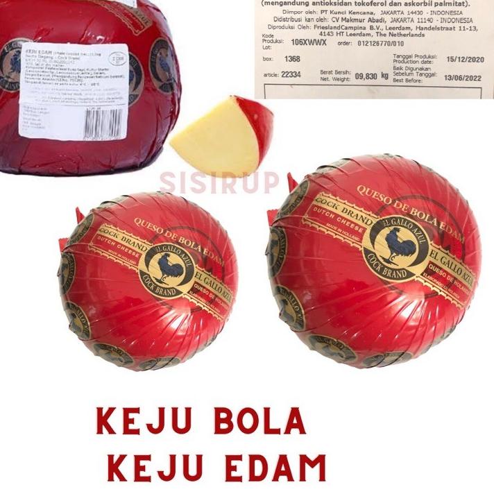 

❈ 200 gr Keju Edam 200 gr / Keju Bola Ayam Emas / Cock Brand ☁