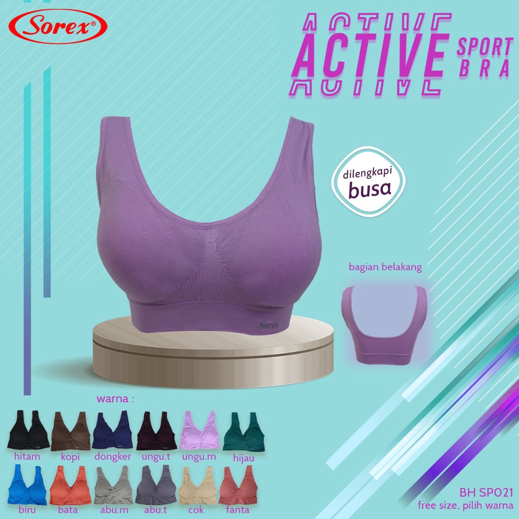 Miniset Sorex SP 020 Polos | Minibra Sport Busa Wanita Dewasa Sp020 - Bwr