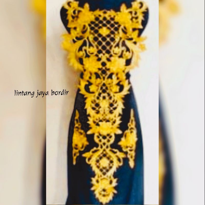 bordir aplikasi gaun kebaya new