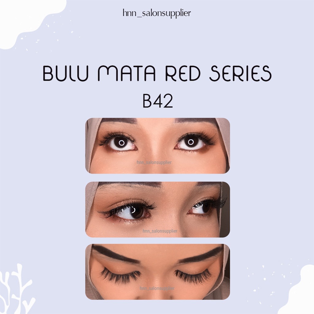 B42 Bulu Mata Palsu Handmade Fake Eyelash Eye Lashes Lash Artifivial Belle Eyelashes