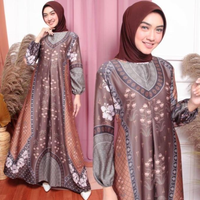(READY JUMBO LD 120 )Gamis Pesta Mewah /Gamis Jumbo/Gamis Semi Sutra