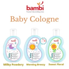 BAMBI Baby Cologne 100ml MORNING BREEZY, SWEET FLORAL, MILKY POWDERY