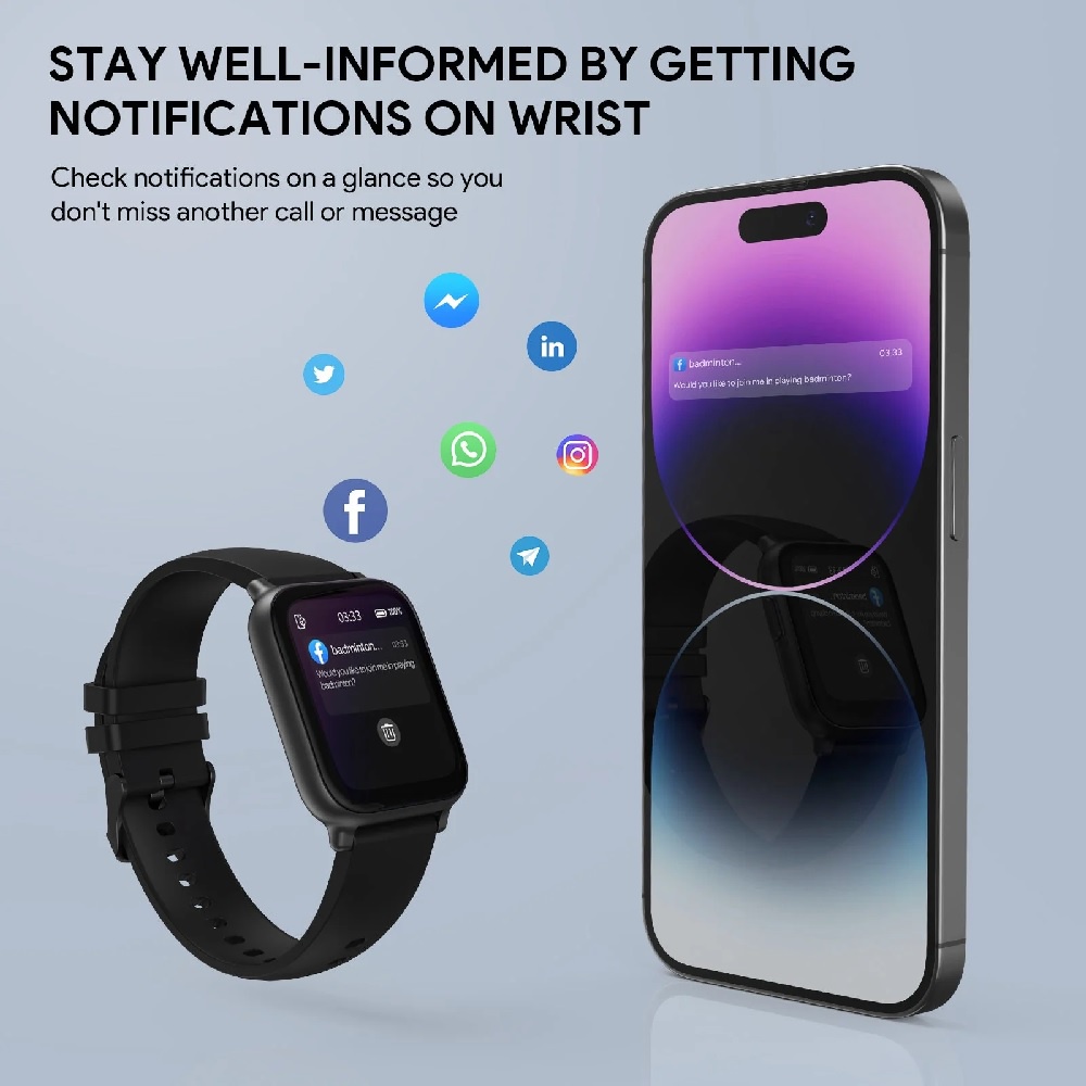 AUKEY SW-1 - Smartwatch Fitness Tracker Waterproof Heart Rate Sensor