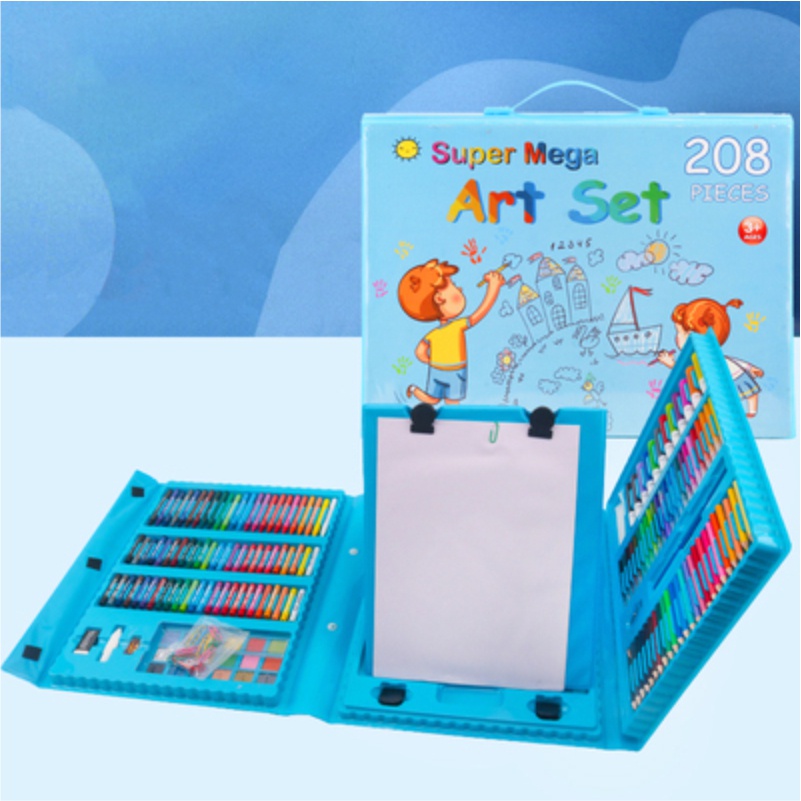 Crayon Set Mewarnai Isi 150 &amp; 208PCS Warna Pensil Krayon Warna Alat Menggambar Mewarnai