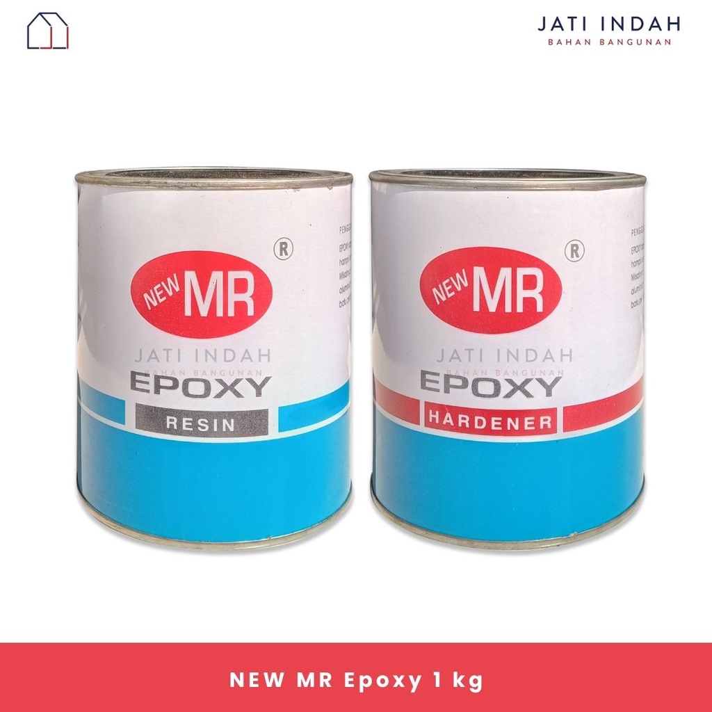 Perekat epoksi resin dan hardener serbaguna 1 kg untuk kayu besi aluminium