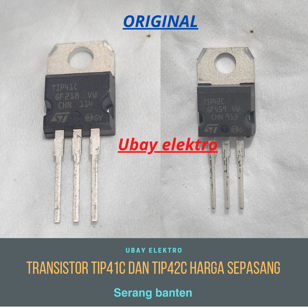 Transistor TIP41C TIP42C ST ORIGINAL SEPASANG