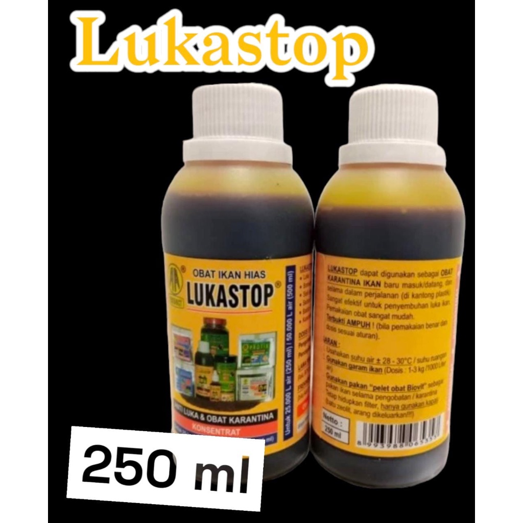 Lukastop 250ml Obat ikan hias koi Luka Stop 250 ml