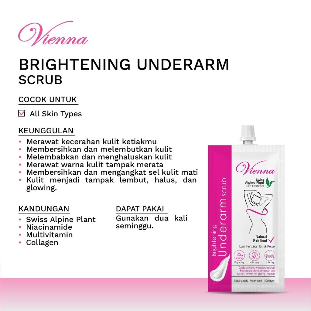 VIENNA Brightening Underarm Scrub 30mL Sachet