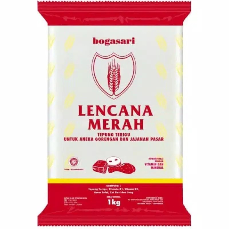

Lencana Merah Tepung Terigu 1 kg isi 12 pcs