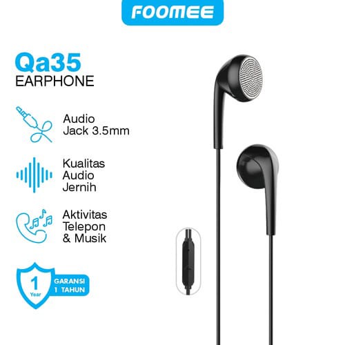 C_   Foomee QA35 Earphones Wired Headset ORIGINAL