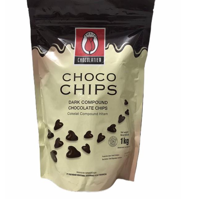 

۞ Choco Chips Compound Tulip 1kg Cokelat chip ➽