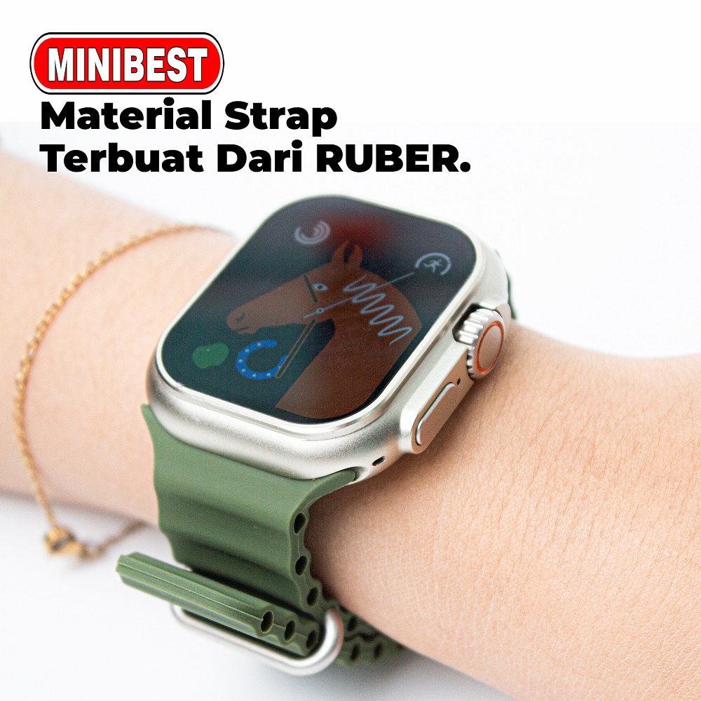 [MB] Strap Watch Silicone Rubber Series 1 2 3 4 5 6 7 8 Premium Strap Sport Smartwatch