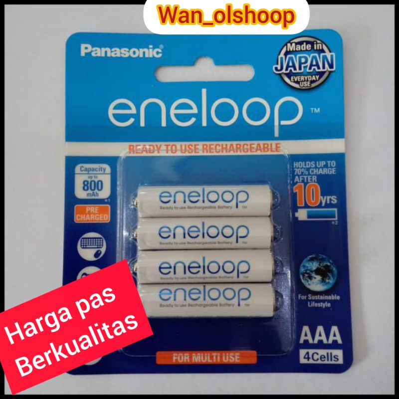 Battre Enelop panasonic A2 1900mAh 1.2v batre isi ulang isi 4 pc untuk camera/mic werrles dll berkulitas