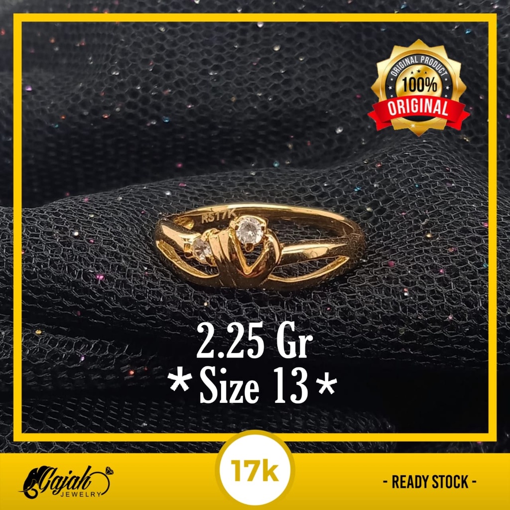 Cincin emas 17k - 2.25 gr kadar 750 - 4308