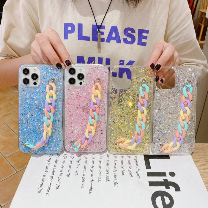 GZ617 Soft Case iPhone 13 13Pro Max 12 ProMax 11 Casing Gelang Rantai