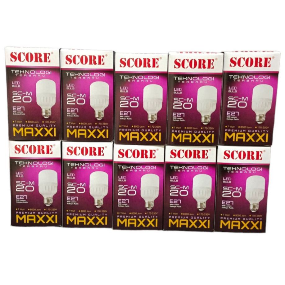 Paket 10 Pcs SCORE Maxxi Lampu LED Capsule 20 Watt