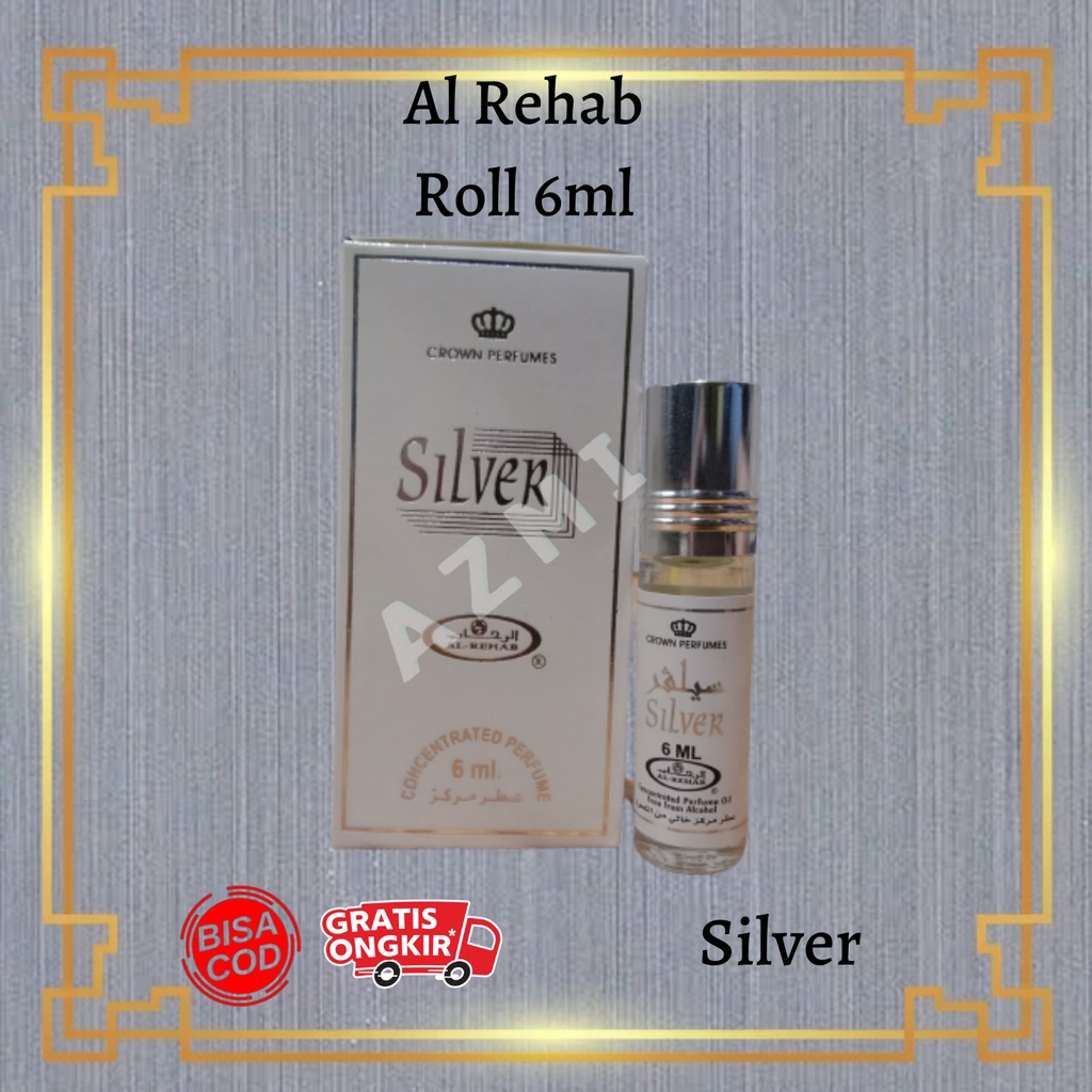 Parfum AL Rehab Silver ROLL 6ML Original Asli Saudi Arabia