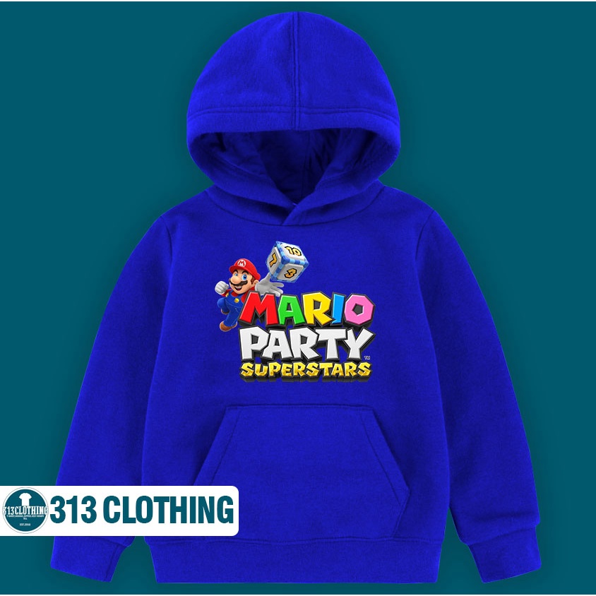 Jaket Hoodie Anak Super Mario Bros Sweater Anak Mario Party Superstar