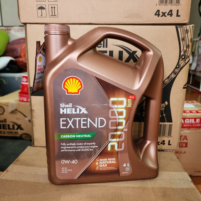 Oli Mesin Mobil Shell Helix Extend 0W-40 4L 56625 In Shell Extend 4L