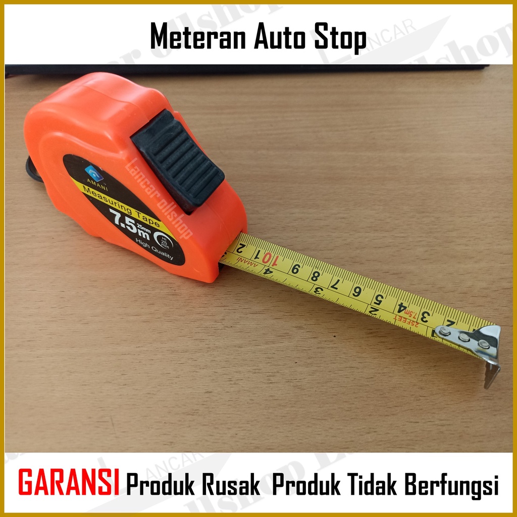 Meteran auto stop 3m | 5m | 7,5m