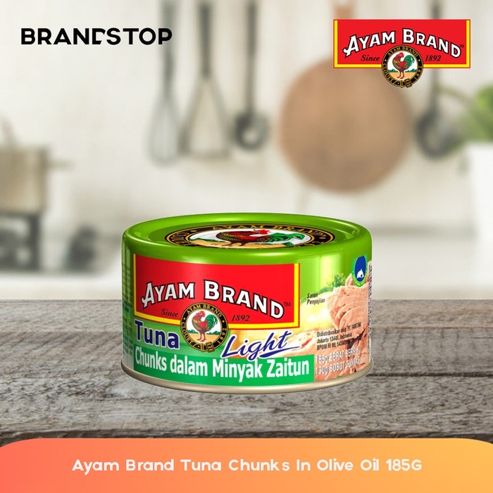

Ayam Brand Ikan Tuna Potongan Besar Kaleng - Chunks In Olive Oil 185g