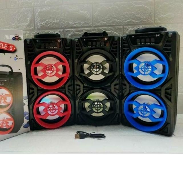 ✫ Speaker spiker wireless bluetooth portable Y801H - YD 801 H plus mic ☟