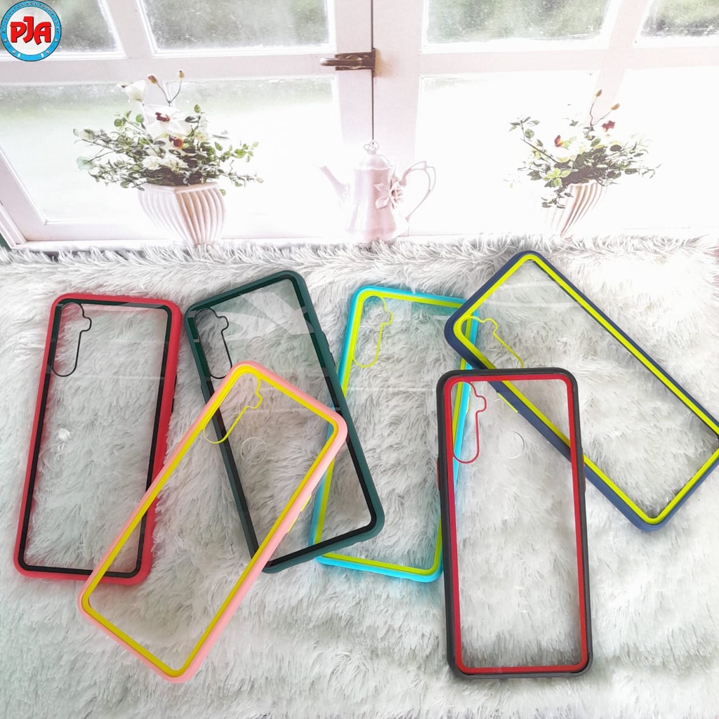 Soft Case Casing Silikon Clear List Colour Transparan Oppo A11K A12 A5S A7 F9 A52 A91 A92 F15 RENO 3 3 PRO