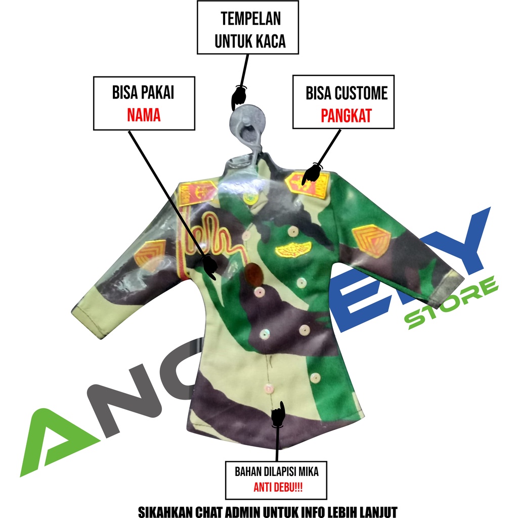 gantungan mobil baju akmil - gantungan kaca spion dalam mobil akmil