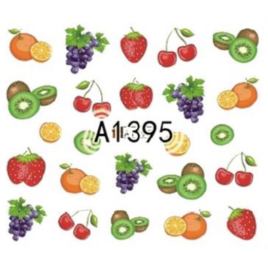 Colorful Pretty Fruits Strawberry Orange Apple Grape Mango Pineapple Kiwi Cherry Pear Water Decal Na
